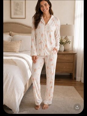 Eberjey Gisele floral Long-Sleeve Pajama Set size S
